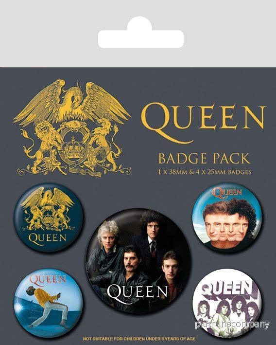 Queen Pin-Back Buttons 5-Pack Classic - Bild 2
