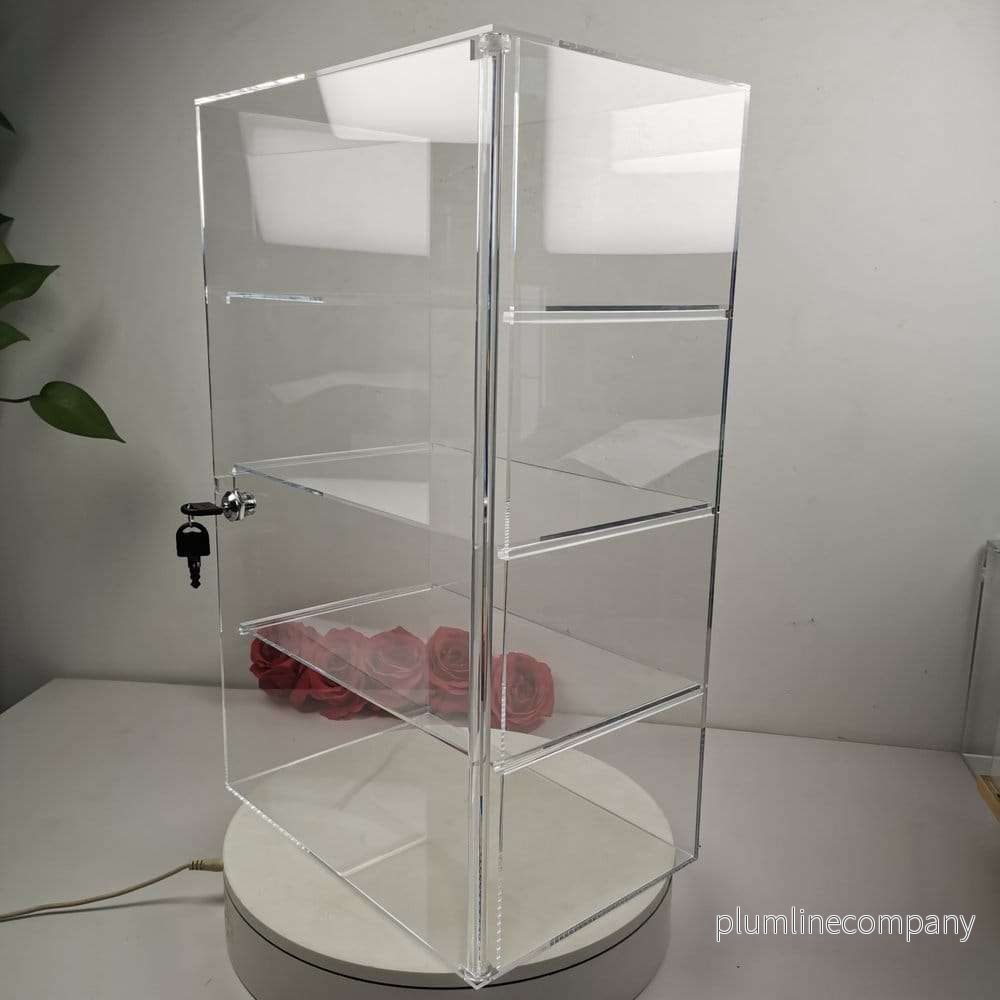 Evoretro 4-Tier Locking Acrylic Tiered Countertop Showcase Display Case Evoretro 4-Tier Locking Acrylic Tiered Countertop Showcase Display Case