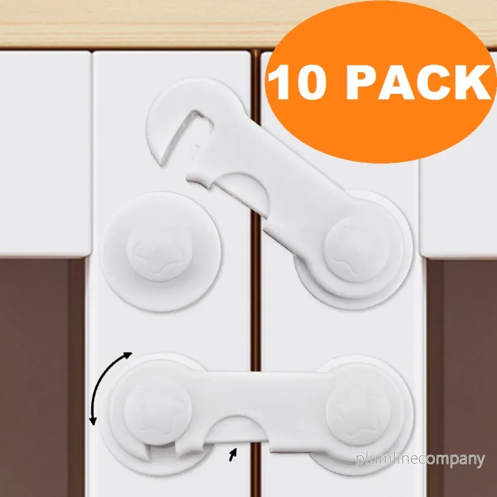 Barnlås dubbeldörr Självhäftande (10 pack)