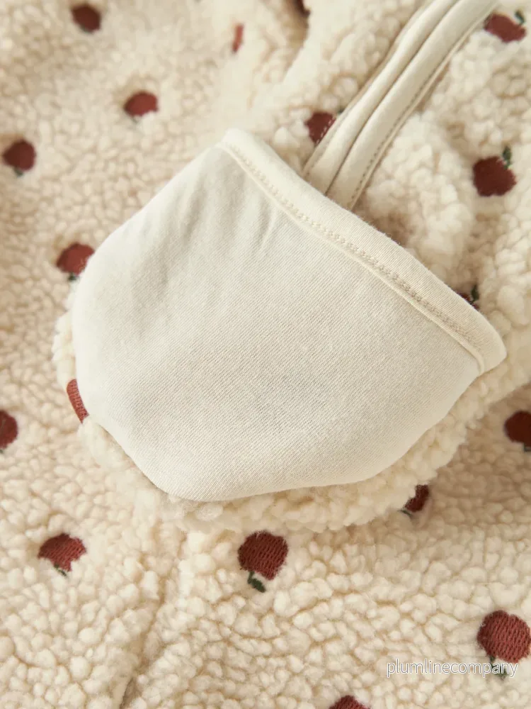 Mönstrad Teddyoverall Baby - Turtledove Apples - NBFNALO SIA LS LOOSE SUIT LIL - Bild 3