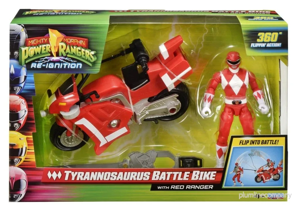 Mighty Morphin Power Rangers Stridsfordon Tyrannosaurus Rex med Röd Ranger Figur 18 cm Mighty Morphin Power Rangers Stridsfordon Tyrannosaurus Rex med Röd Ranger Figur 18 cm