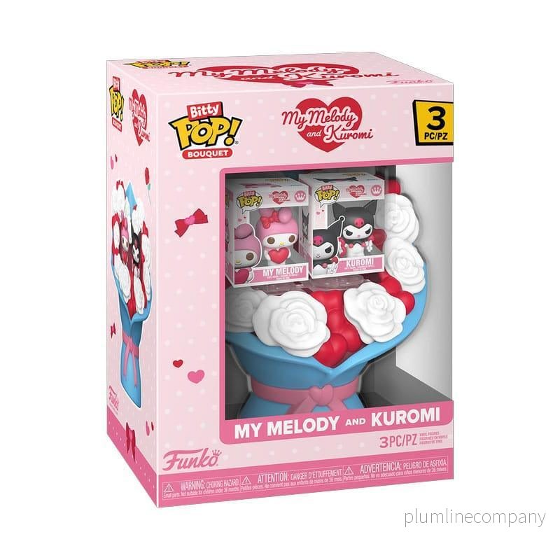 Sanrio Bitty POP! Bouquet Figur 2-Pack My Melody & Kuromi (Valentine) 4 cm - Bild 3