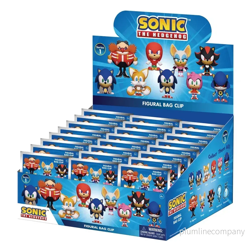 Sonic - Hedgehog 3D PVC Väska Clips Display (24 Stycken) - Bild 3
