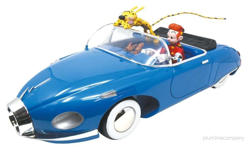 Samlarfigur i resin 1/10 av Spirou, Marsupilami och Spip i Turbotraction Samlarfigur i resin 1/10 av Spirou, Marsupilami och Spip i Turbotraction