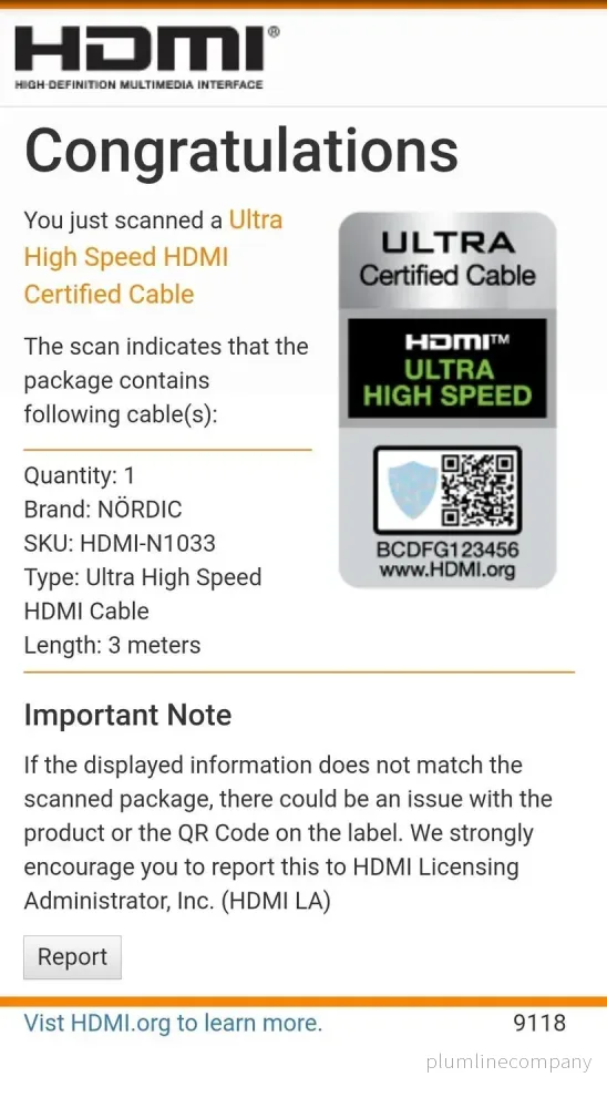 NÖRDIC CERTIFIED CABLES 3m Ultra High Speed HDMI 2.1 8K 60Hz 4K 120Hz 48Gbps Dynamic HDR eARC VRR nylonflätad kabel guldpläterade kontakter - Bild 2