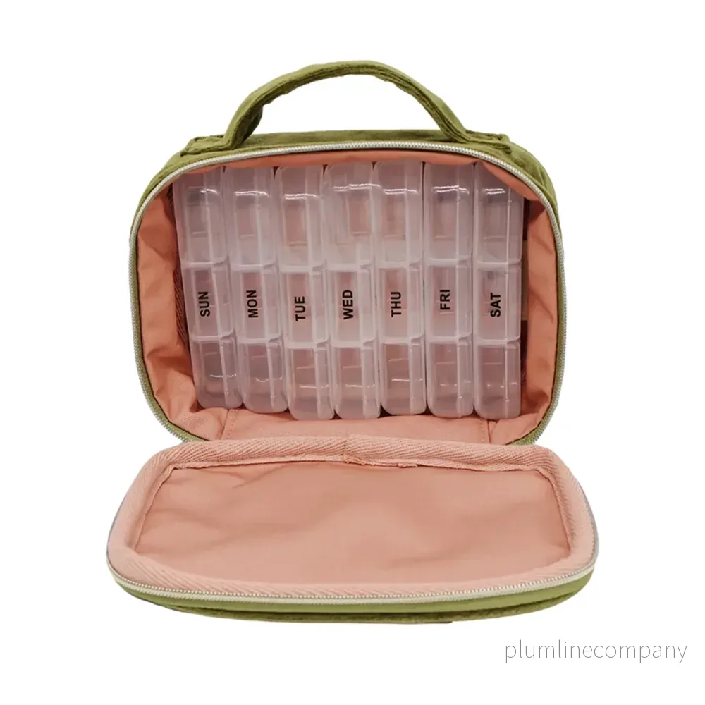 Necessär tabletter Grön sammet, bag-all - Bild 2