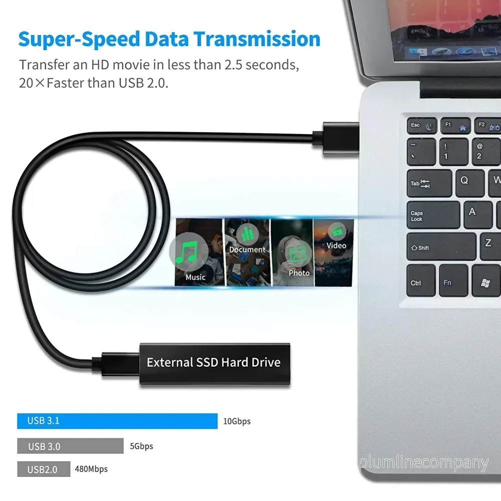 NÖRDIC 50cm USB3.2 Gen1 USB-C till A nylonflätad kabel snabbladdning 3A 5Gbps Power Delivery PD 60W svart - Bild 3