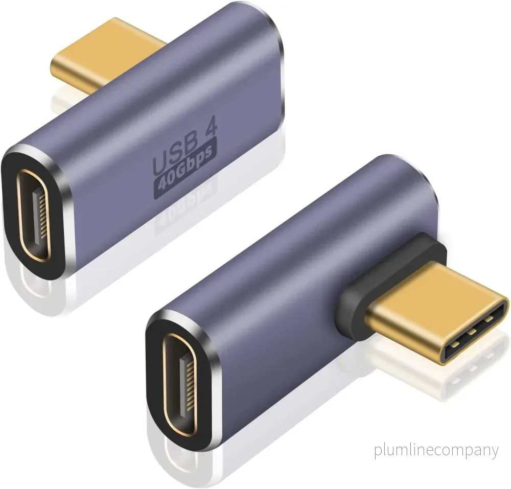 NÖRDIC USB4 vinklad adapter hane till hona 40G 8K60Hz PD100W NÖRDIC USB4 vinklad adapter hane till hona 40G 8K60Hz PD100W