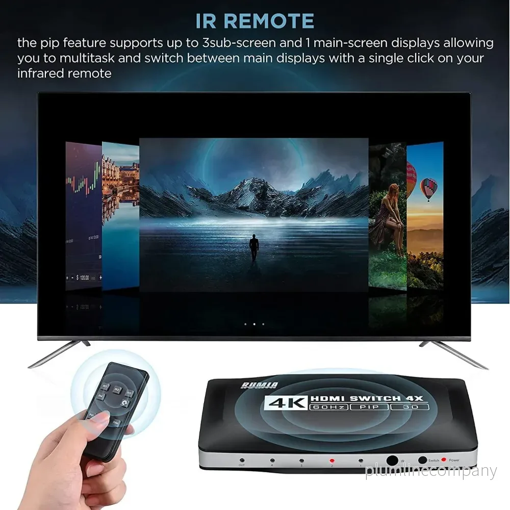 NÖRDIC HDMI 2.0 switch 4 till 1 4K 60Hz 3D UHD HDCP 2.2 - Bild 3