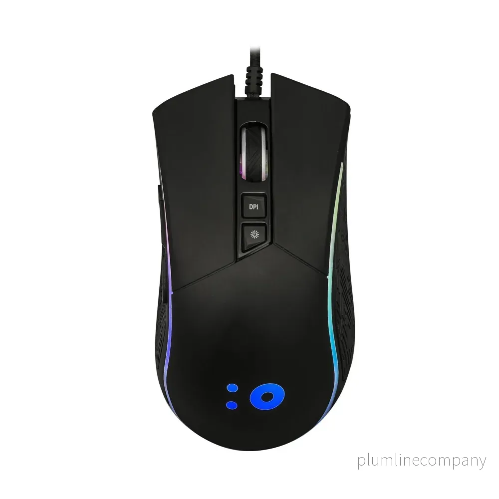 NÖRDIC trådad RGB USB mus 800-6400 DPI 8 knappar svart NÖRDIC trådad RGB USB mus 800-6400 DPI 8 knappar svart