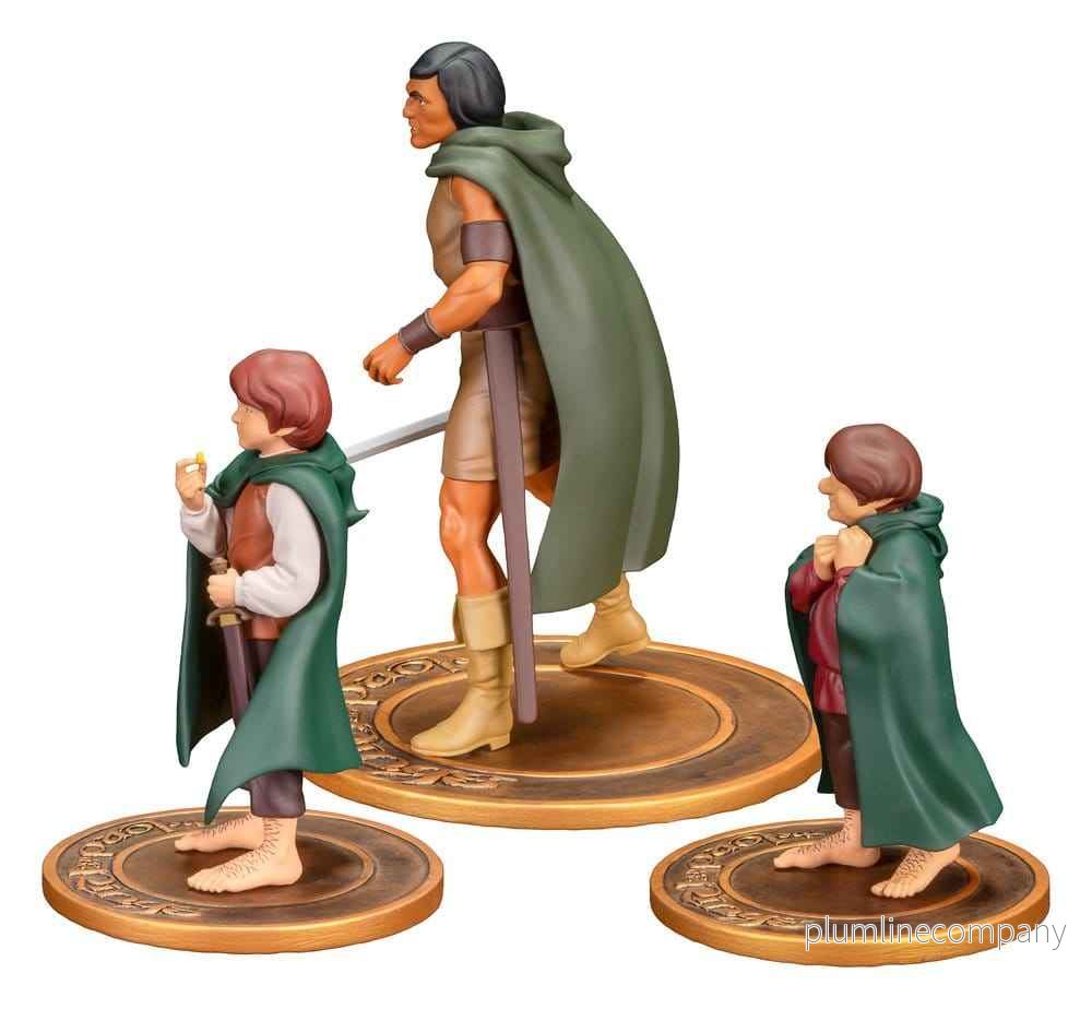 Sagan om Ringen Animerade Film PVC-Figurer 3-Pack Frodo, Aragorn och Samwise - Bild 3