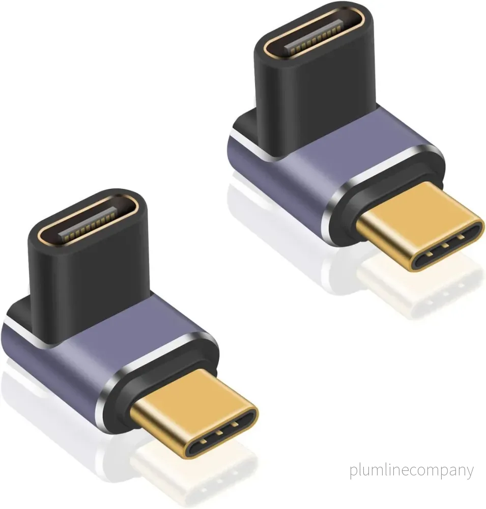 NÖRDIC USB4 vinklad adapter hane till hona 40G 8K60Hz PD100W NÖRDIC USB4 vinklad adapter hane till hona 40G 8K60Hz PD100W