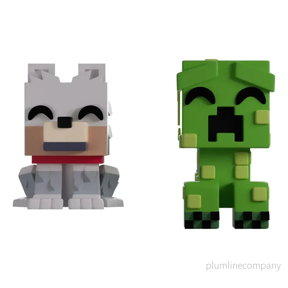 Minecraft Figurer Wolf och Creeper Monitor Buddiez