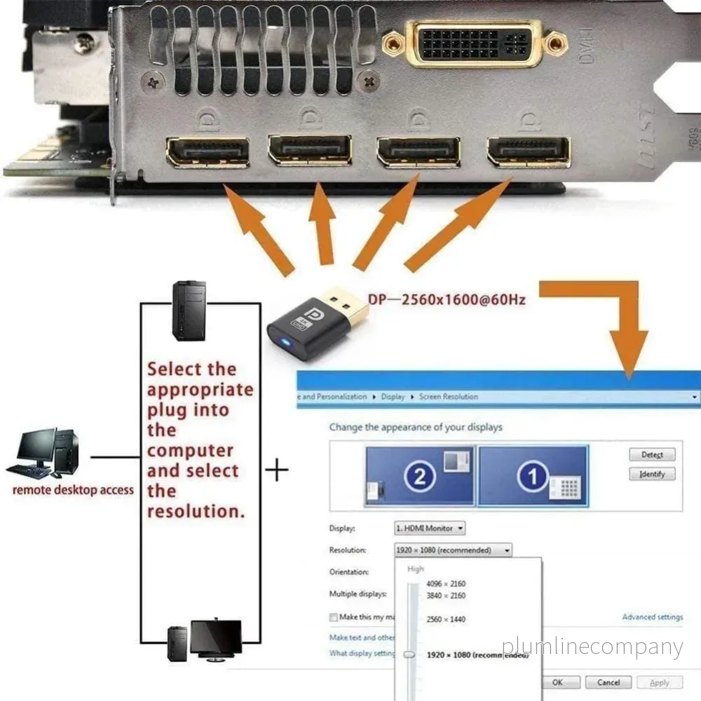 NÖRDIC Dummy Plug Displayport 4K Display Emulator - Bild 2