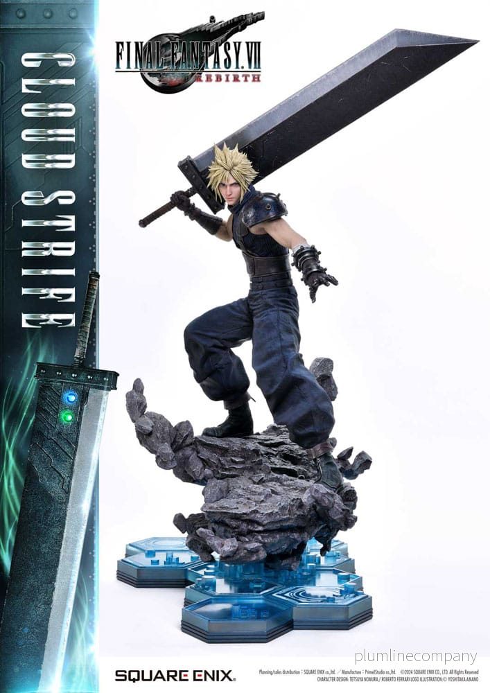 Final Fantasy VII Rebirth Staty 1/4 Cloud Strife 68 cm