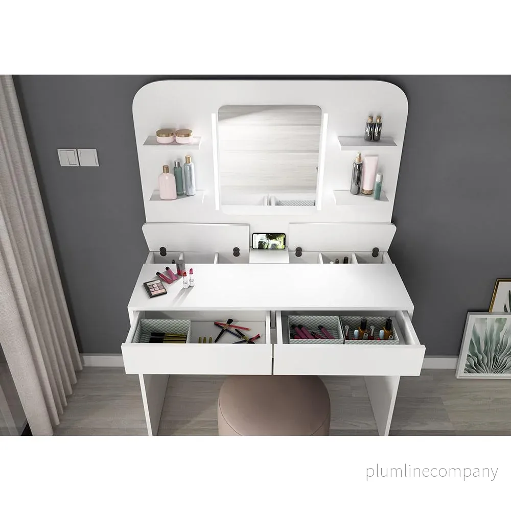 Sminkbord Secret White - Bild 3