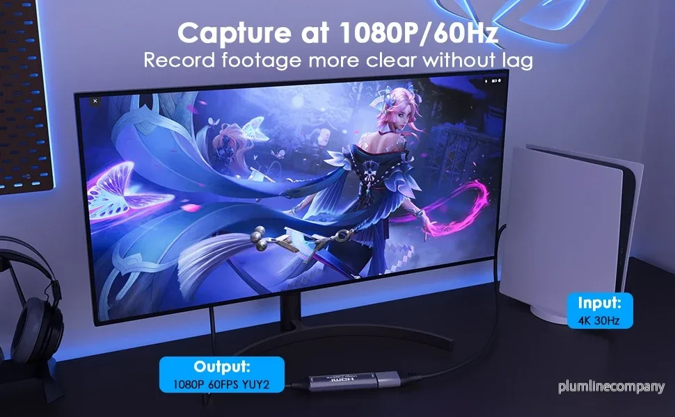 NÖRDIC Videoinspelningskort USB-C 4K30Hz USB3.0 - Bild 3