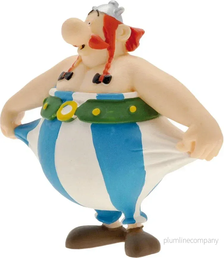Asterix Figur Obelix Hållande sina byxor 8 cm Asterix Figur Obelix Hållande sina byxor 8 cm