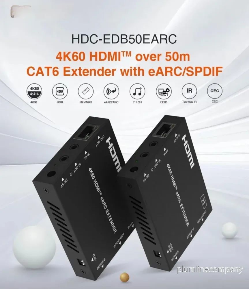 NÖRDIC HDMI eARC/SPDIF-förlängare 4K60Hz 50m NÖRDIC HDMI eARC/SPDIF-förlängare 4K60Hz 50m