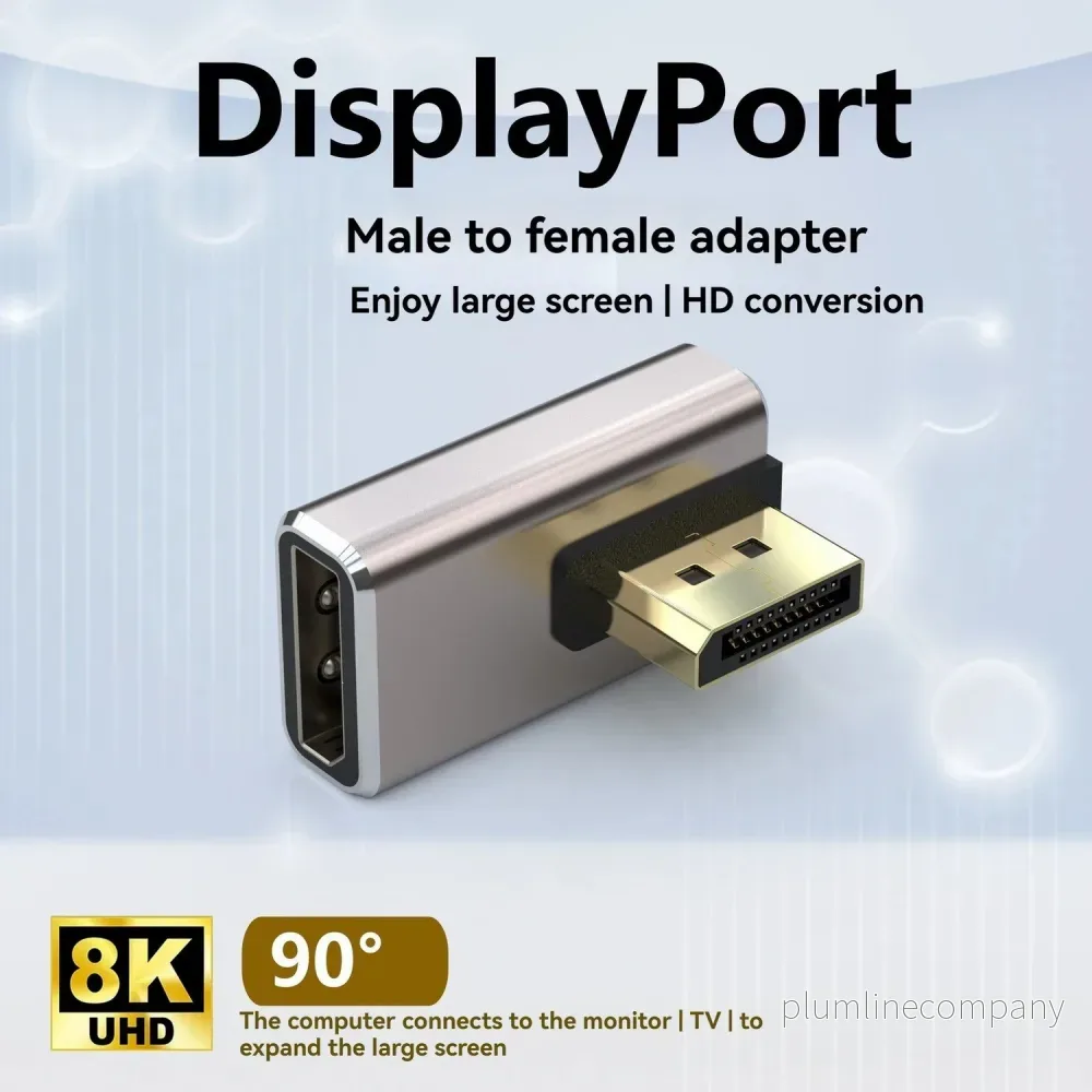 NÖRDIC Displayport-adapter hane till hona 8K60Hz 4K144/120/60Hz NÖRDIC Displayport-adapter hane till hona 8K60Hz 4K144/120/60Hz