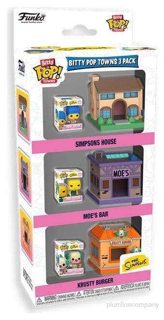 The Simpsons Bitty POP! Towns Vinyl Figure 3-Pack Springfield The Simpsons Bitty POP! Towns Vinyl Figure 3-Pack Springfield