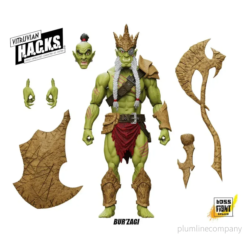 Vitruvian H.A.C.K.S. Action Figur Mighty Orc Sovran Bur'Zagi - Bild 3