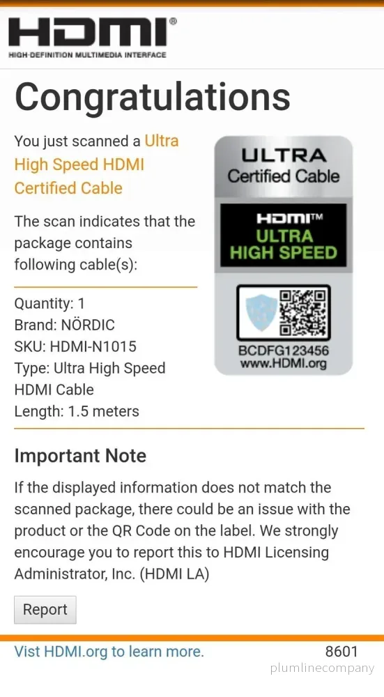 NÖRDIC CERTIFIED CABLES 1,5m Ultra High Speed HDMI 2.1 8K 60Hz 4K 120Hz 48Gbps Dynamic HDR eARC VRR nylonflätad kabel guldpläterade kontakter - Bild 2
