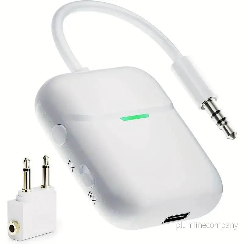 NÖRDIC Bluetooth 5.4-sändare och mottagare för flygresa och TV, upp till 2 enheter, stöd för aptX LL, aptX Adaptive, aptX HD NÖRDIC Bluetooth 5.4-sändare och mottagare för flygresa och TV, upp till 2 enheter, stöd för aptX LL, aptX Adaptive, aptX HD