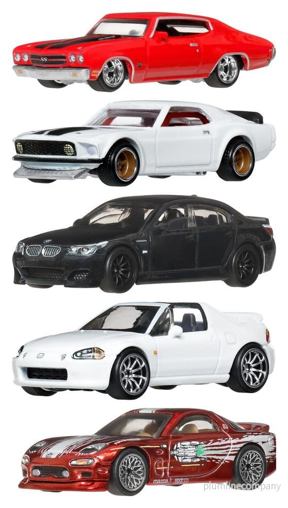 Fast & Furious Hot Wheels Premium Die-Cast-fordon 1/64 979P Sortiment (10) Fast & Furious Hot Wheels Premium Die-Cast-fordon 1/64 979P Sortiment (10)
