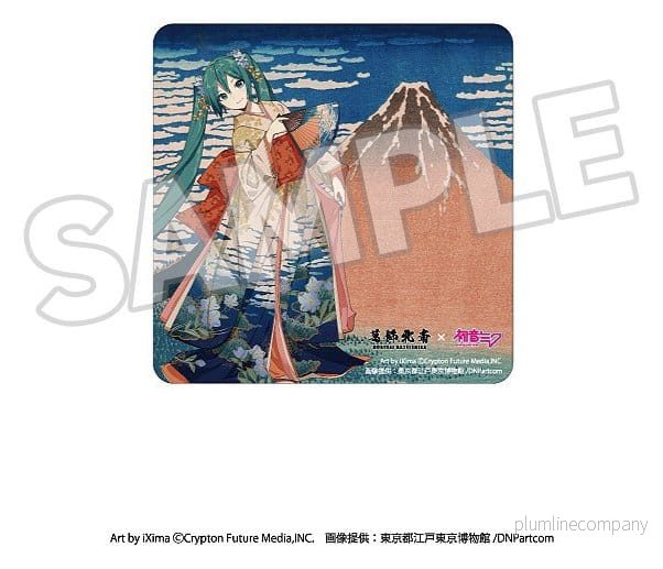 Katsushika Hokusai x Hatsune Miku bilmagnet: Trettiosex vyer över Fuji – Fin vind, klar morgon - Bild 3