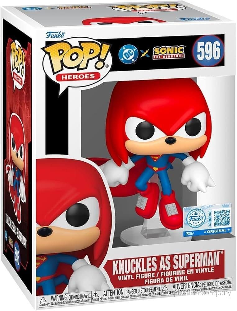 DC x Sonic the Hedgehog POP! Heroes Figur Knuckles som Superman 9 cm - Bild 3