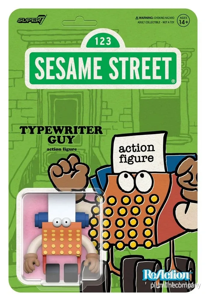 Sesame Street ReAction Action Figur Wave 06 Skrivmaskinskillen 10 cm - Bild 3
