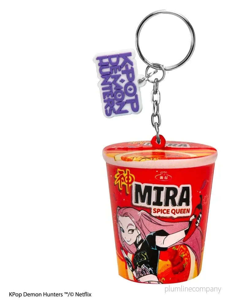 KPop Demon Hunters Squishy Nyckelring Mira Spice Queen Noodles – Mjuk och Detaljerad Samlarfigur - Bild 2