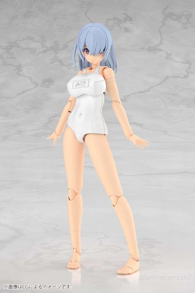 Frame Arms Girl Plastic Model Kit Mizuki School Swimsuits White Ver. 16 cm - Bild 2