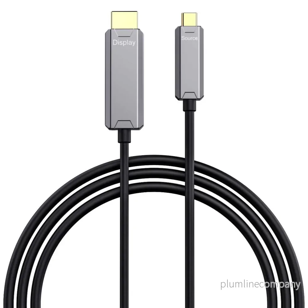 NÖRDIC Fiber AOC 10m USB-C till HDMI 2.1-kabel 8K@60Hz, 4K@120Hz, 48Gbps, HDR, kompatibel med Thunderbolt 3 och 4 NÖRDIC Fiber AOC 10m USB-C till HDMI 2.1-kabel 8K@60Hz, 4K@120Hz, 48Gbps, HDR, kompatibel med Thunderbolt 3 och 4