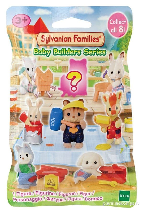 Sylvanian Families: Byggarbetsplats babyvänner Överraskningspåse figur 5 cm Display (16) - Bild 2