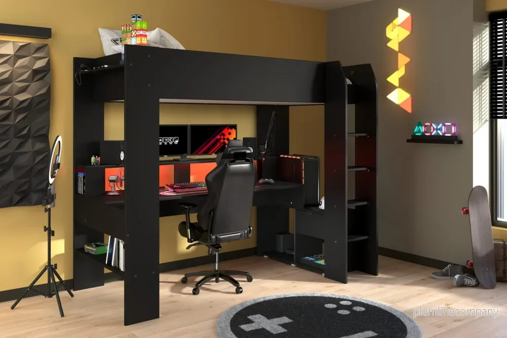 Gaming loftsäng Online, 90x200