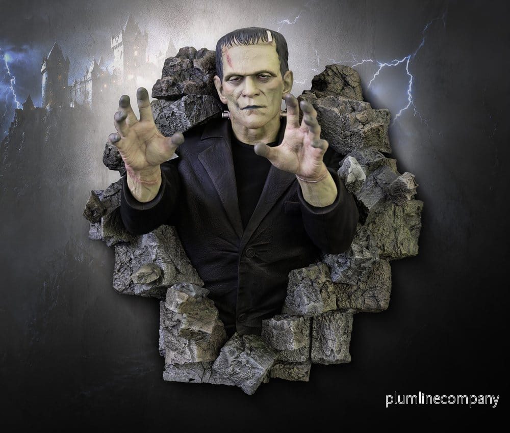 Frankenstein väggskulptur 1/1 Boris Karloff som Frankenstein’s Monster 94 x 94 cm