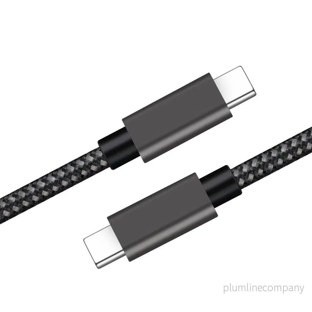 NÖRDIC 1,5m USB3.2 Gen1 USB-C till C nylonflätad kabel snabbladdning 3A 5Gbps Power Delivery PD 60W NÖRDIC 1,5m USB3.2 Gen1 USB-C till C nylonflätad kabel snabbladdning 3A 5Gbps Power Delivery PD 60W