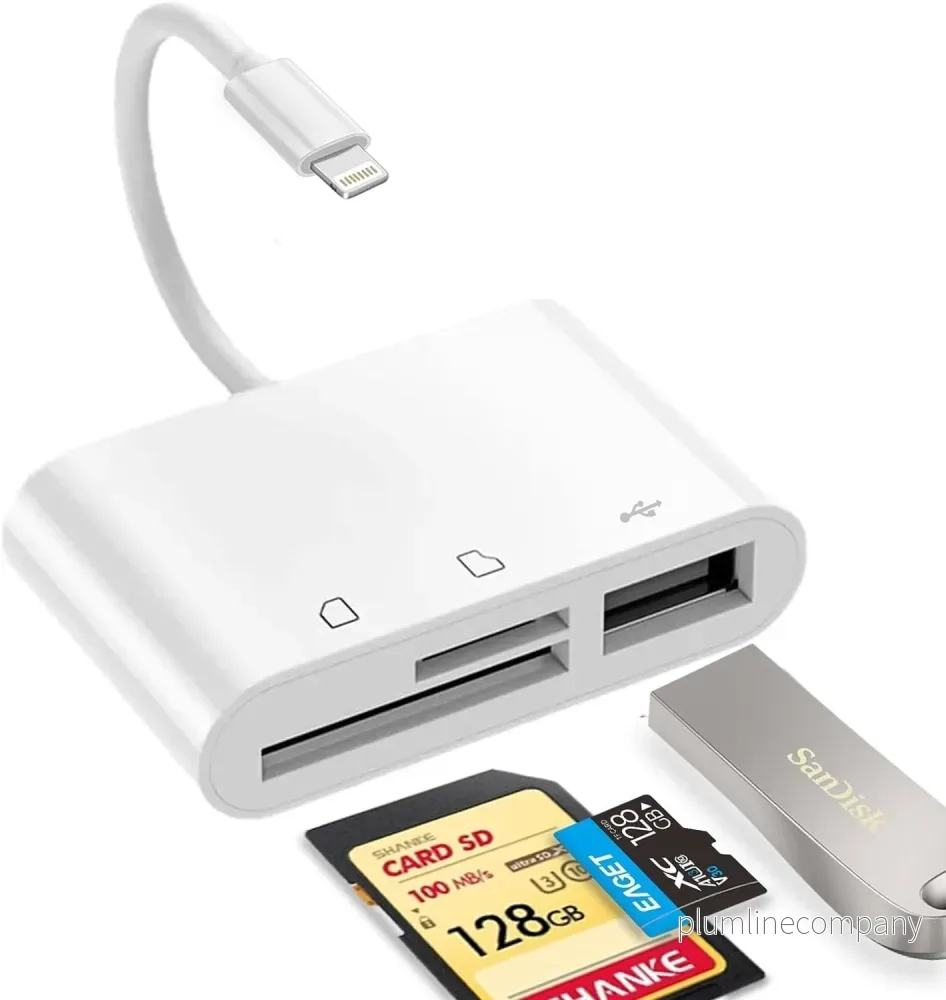 NÖRDIC Lightning Kortläsare 2 Slot SD, MicroSD, 1xUSB-A 3.0 UHS-I NÖRDIC Lightning Kortläsare 2 Slot SD, MicroSD, 1xUSB-A 3.0 UHS-I