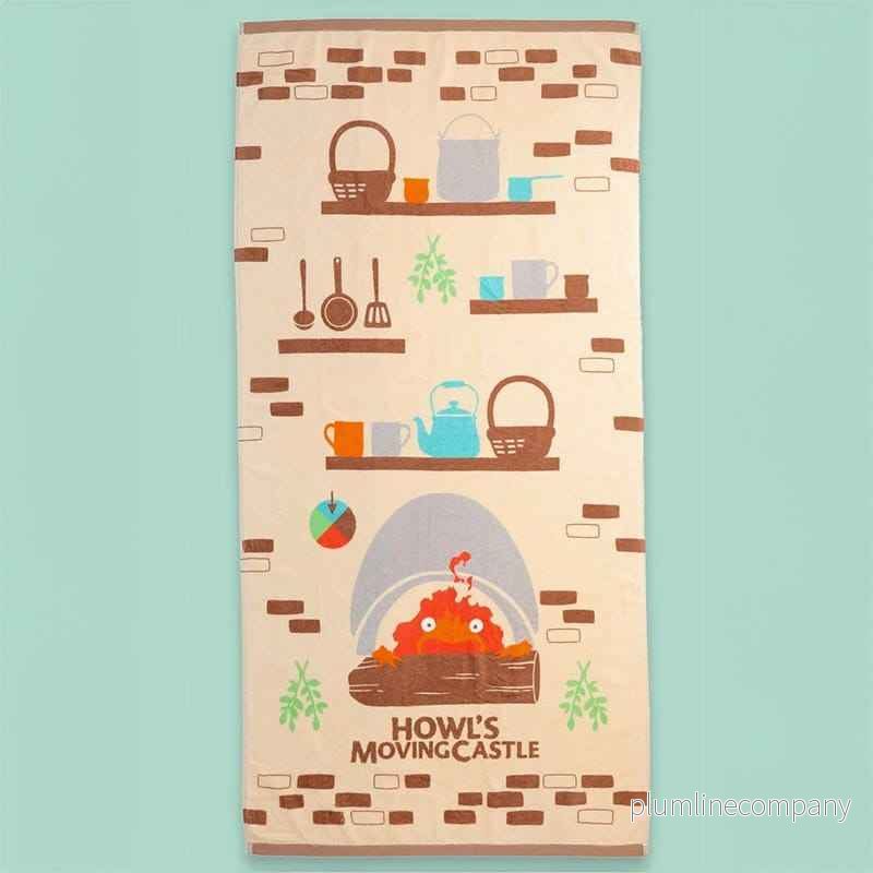 Handduk Howl’s rörliga slott Kock med Calcifer 70 x 140 cm - Bild 2