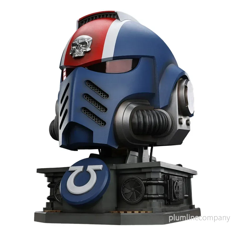 Warhammer 40,000: Space Marine 2 Replica Ultramarines Lieutenant Titus Hjälm med Displayställ 44 cm - Bild 2