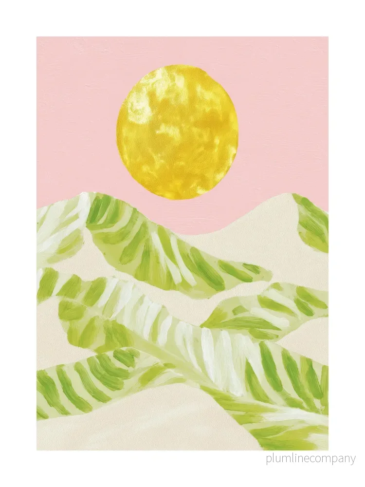 Golden Sun over Desert Hills Poster
