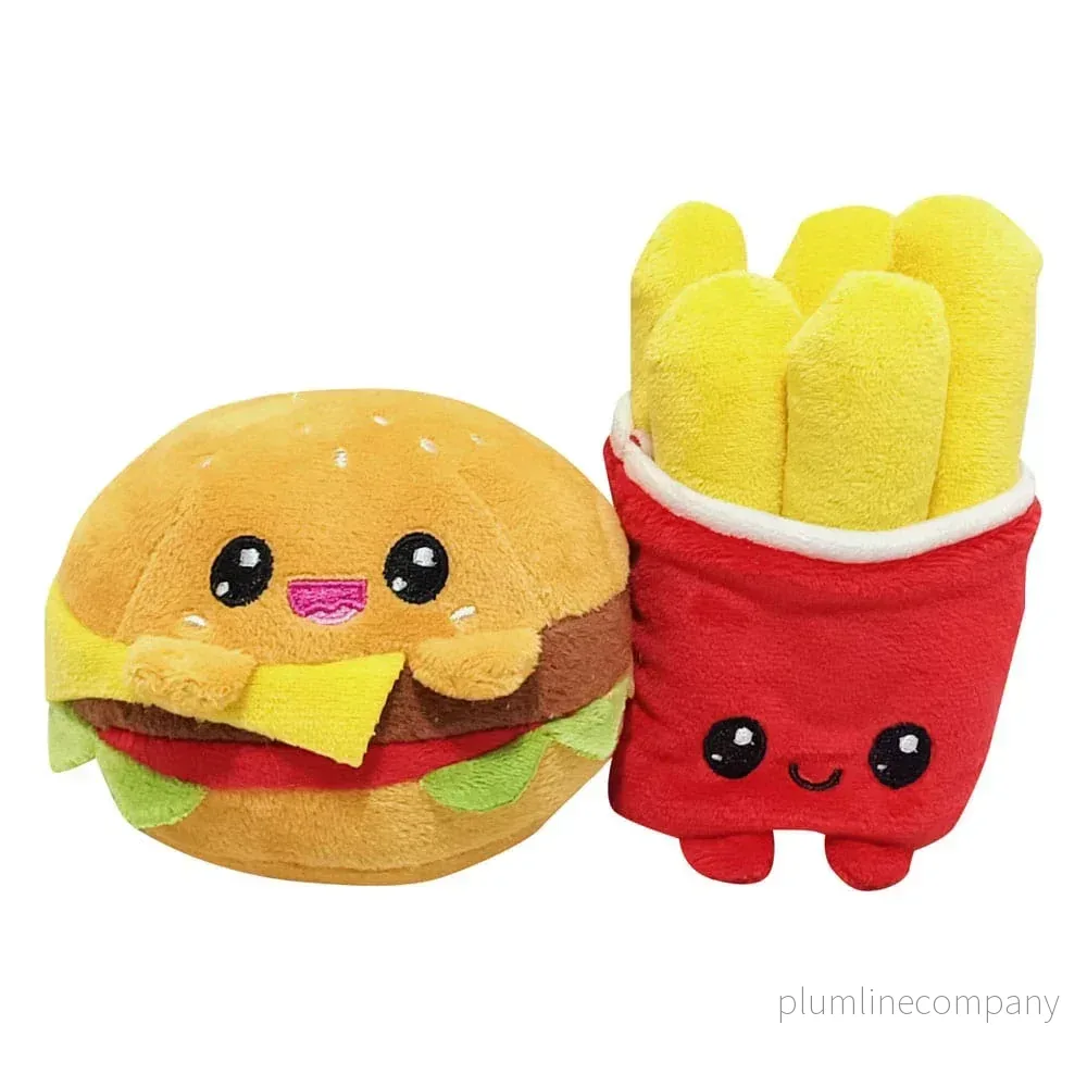 Yummis Together Gosedjur 2 Pack Burger & Fries i Take Away Bag 21 cm - Bild 3