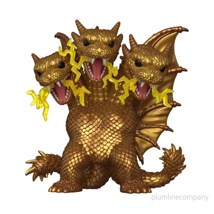 heo Exclusive Edition Godzilla Super Sized POP! Movies Figur King Ghidora (Electric) 15 cm