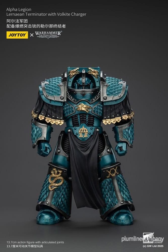 Warhammer The Horus Heresy Action Figur Alpha Legion Lernaean Terminator med Volkite Charger 20 cm Warhammer The Horus Heresy Action Figur Alpha Legion Lernaean Terminator med Volkite Charger 20 cm