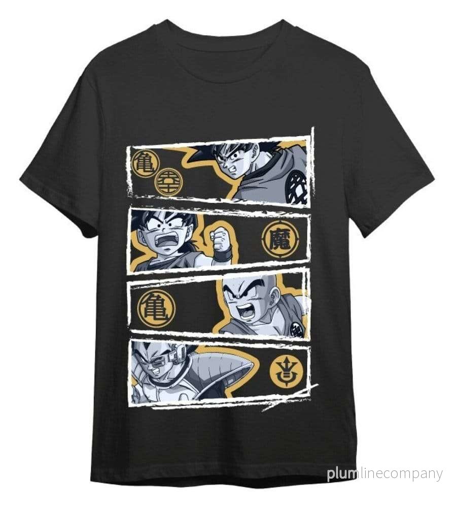 Dragon Ball Z T-Shirt Vegeta Svart Dragon Ball Z T-Shirt Vegeta Svart