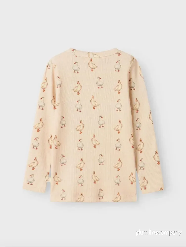 Lil' Atelier MINI SLIM FIT LÅNGÄRMAD TOPP - Sand Dollar - Bild 2