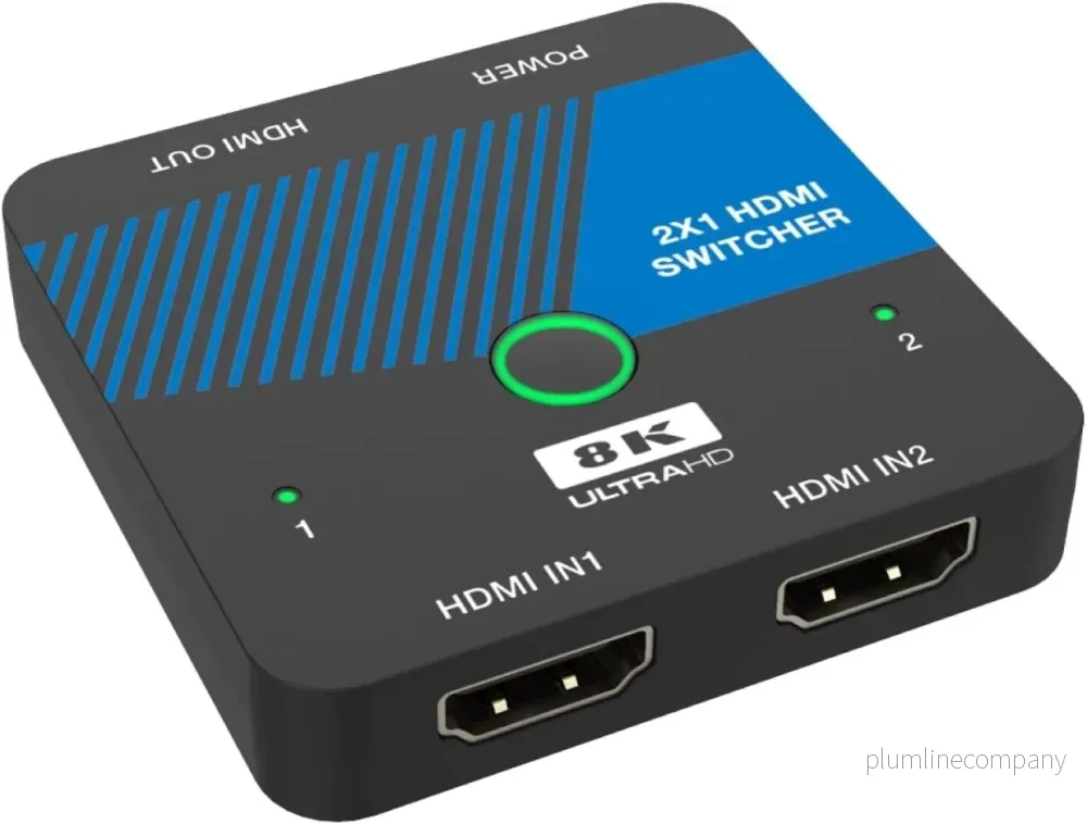 NÖRDIC HDMI 2.1 Switch 2 till 1 8K60Hz 4K120Hz CEC HDR Dolby Atmos, True HD, Digital Plus, DTS-HD Master - Bild 2