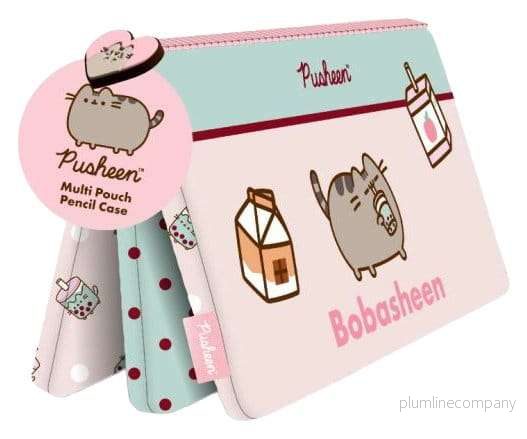 Pusheen Sips pennfodral med tre fack – display med 6 st Pusheen Sips pennfodral med tre fack – display med 6 st